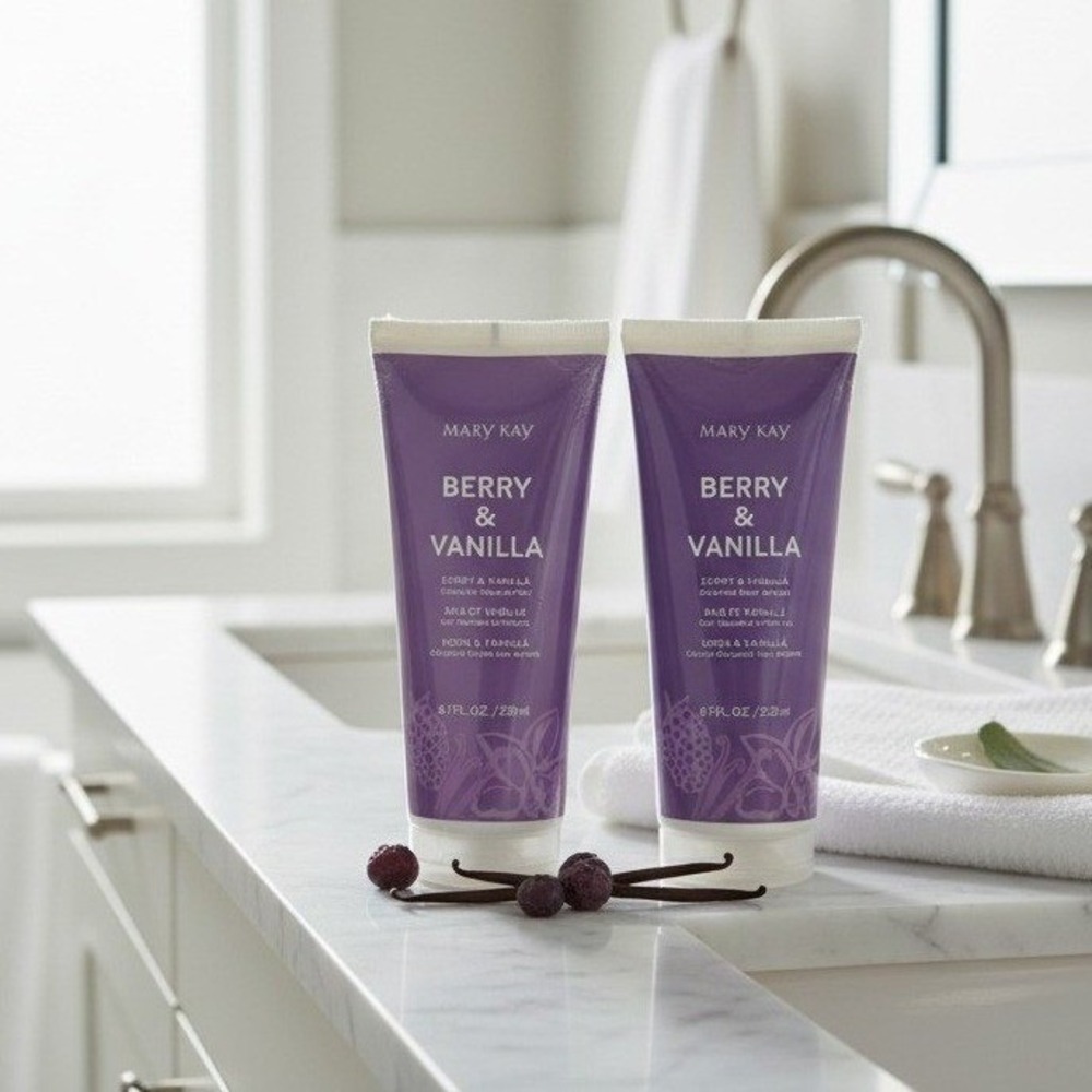 Mary Kay Berry Vanilla Body Lotion Shower Gel Set 2 Sealed New